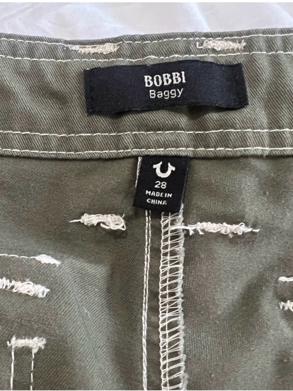 True Religion olive Bobby baggy joggers with cargo pocket - Picture 7 of 11